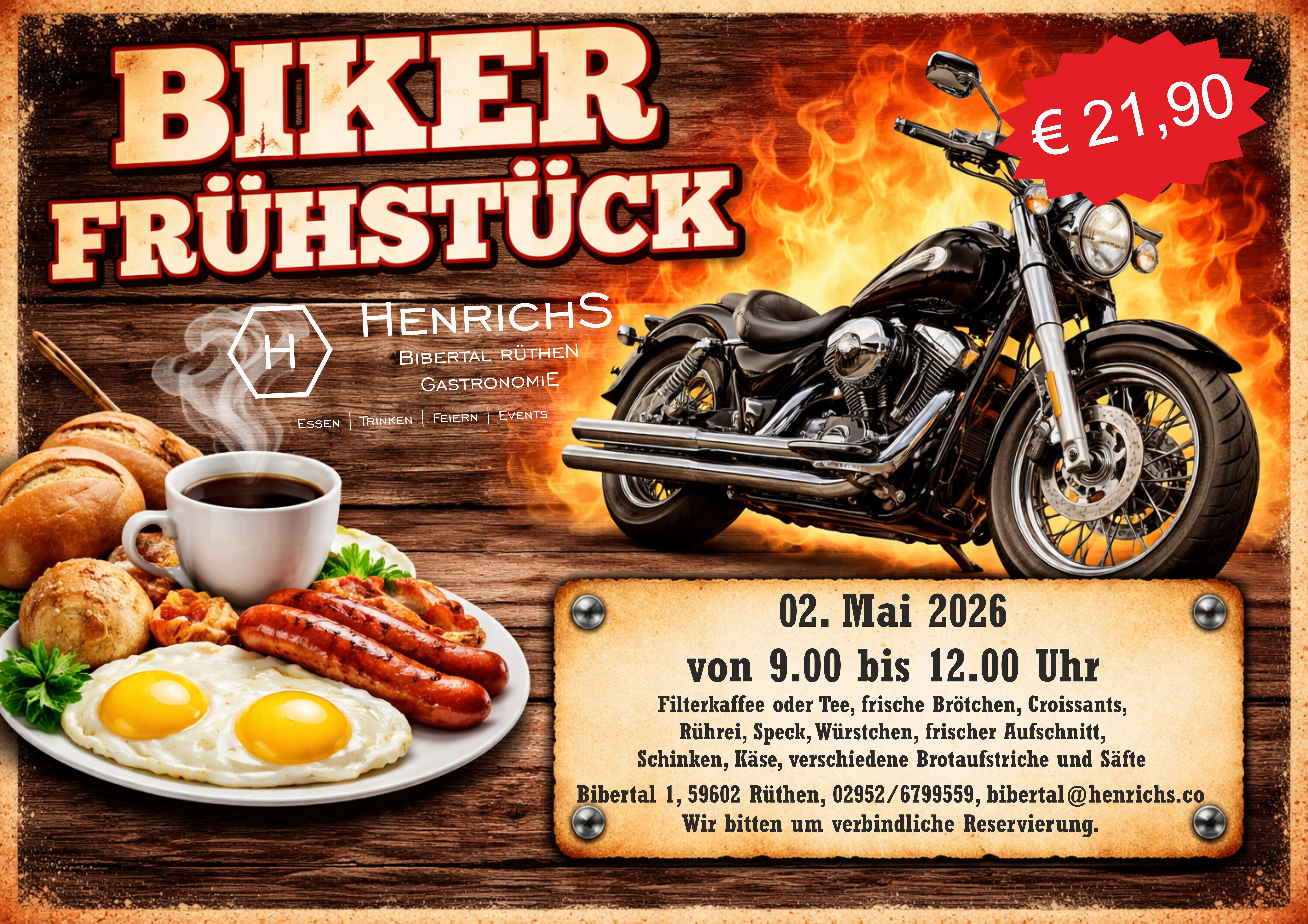 Flyer Bikerfr&uuml;hst&uuml;ck